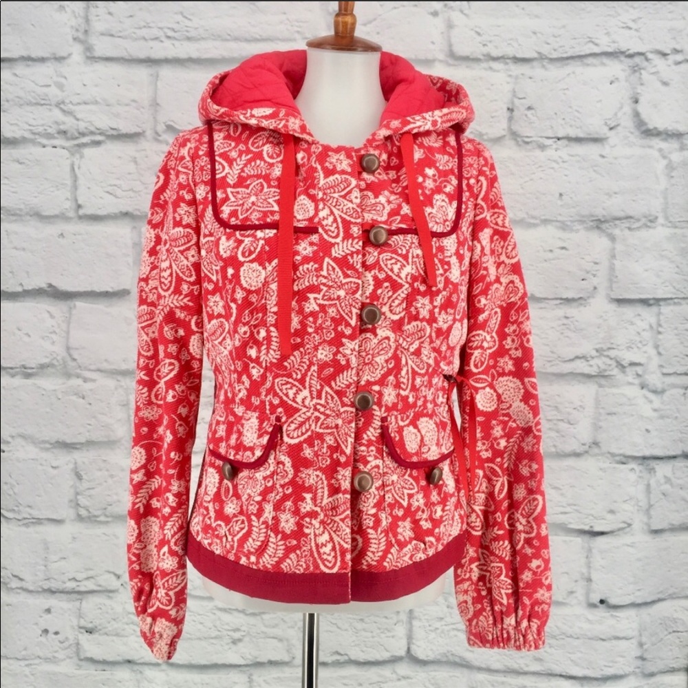 Anthropologie Corduroy Floral Jacket